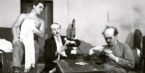 Przedstawienie "Przeprowadzka" K. H. Rostworowskiego w Teatrze Miejskim im. Juliusza Słowackiego w Krakowie w 1930 roku.
