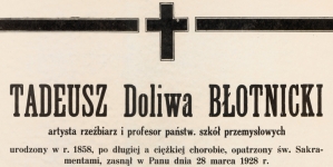Nekrolog Tadeusz Błotnickiego.