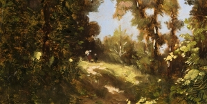 "Krajobraz leśny" Władysława Aleksandra Maleckiego.