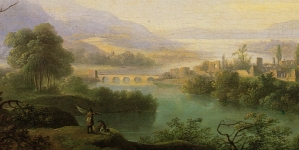 "Krajobraz z rybakami" Antoniego Langego.