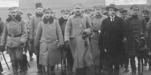 Powitanie J. Piłsudskiego na Dworcu Wileńskim w Warszawie po przybyciu z Krakowa  12.12.1916 r.