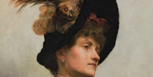 "Portret damy z lornetką" Anny Bilińskiej-Bohdanowiczowej.