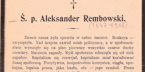 "Ś. p. Aleksander Rembowski" Marcelego Handelsmana.