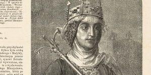 Portret Rychezy, żony Mieszka II, na pierwszej stronie "Tygodnika Illustrowanego".