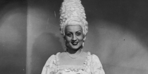 Lucyna Szczepańska w tytułowej roli w  operetce "Krysia Leśniczanka" w Teatrze "8.15" w Warszawie w czerwcu 1938 r.