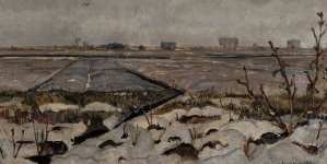 "Krajobraz zimowy" Henryka Szczyglińskiego.
