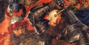 Detal obrazu "Bitwa pod Grunwaldem" Jana Matejki.