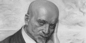 Fotografia obrazu Czesława Wierusz Kowalskiego przedstawiającego portret Mariana Reitera.