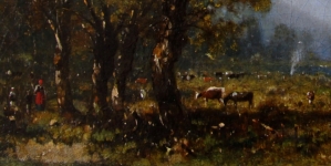 "Pejzaż z pasterką" Władysława Maleckiego.