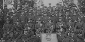 Słuchacze szkoły podoficerskiej 38 Pułku Piechoty Strzelców Lwowskich w Przemyślu w 1926 roku.