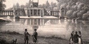 "Łazienki, Pałac królewski pod Warszawą" Antoniego Langego.