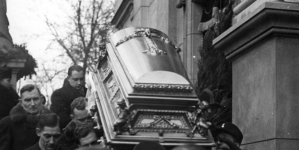 Pogrzeb byłego ministra przemysłu i handlu Stefana Przanowskiego w Warszawie 21.02.1938 r.