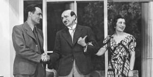 Przedstawienie "Dlaczego zaraz tragedia" Romana Niewiarowicza w Teatrze Miejskim w Bydgoszczy w marcu 1939 r.
