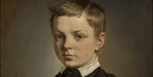 "Portret chłopca w popiersiu" namalowany przez Karola Młodnickiego.