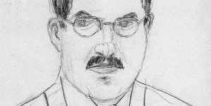 Amatorski autoportret Romana Rafińskiego.