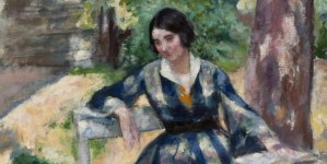 "Portret żony artysty Ireny w ogrodzie" Wojciecha Weissa.