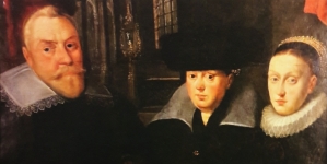 "Portret Christiana Henninga z żoną i córką" Hermana Hahna.