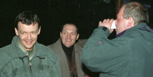 Na planie filmu "Nocne graffiti" w 1996 roku.