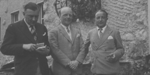 Karol Szymanowski, Alfred Potocki i Paweł Kochański podczas pobytu w Szwajcarii w 1931 r.