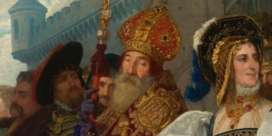 Fragment obrazu Henryka Rodakowskiego "Wojna kokosza" z 1872 roku.