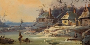 "Krajobraz zimowy" Franciszka Ruśkiewicza.