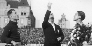 Mecz piłki nożnej Czechosłowacja - Francja w Pradze w 1934 r.