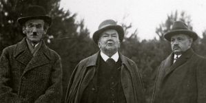 Dziennikarze: Józef Flach, Jan Chrzanowski i Roman Woyczyński.