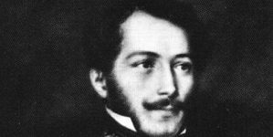 Fotografia obrazu "Portret kapitana Białoskórskiego" Barabása Miklósa z 1833 roku.