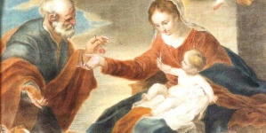 "Święta Rodzina wśród aniołków" Edmunda Perle.