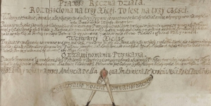 Strona z rękopisu Andrzeja Dell`Aqua "Praxis ręczna działa. Księga I. Traktat I".