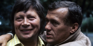 Józef Nalberczak i Ryszard Filipski podczas Festiwalu Polskich Filmów Fabularnych w Gdańsku w 1974 roku.