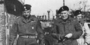 Generałowie Klemens Rudnicki i Stanisław Maczek w Wilhelmshaven w maju 1945 r.