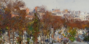 "Cmentarz Montmartre w Paryżu" Juliana Fałata.