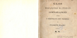 Karol Miarka "Głos wołającego na puszczy górnoślązkiéj" (strona tytułowa)