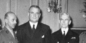 Wizyta prezesa Kongresu Polonii Amerykańskiej Karola Rozmarka w Londynie w 1945 roku.