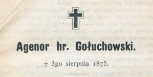 "Agenor hr. Gołuchowski" Józefa Szujskiego.