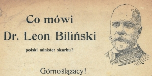 "Co mówi Dr. Leon Biliński polski minister skarbu".