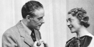 Hilda Skrzydłowska i Włodzisław Ziembiński w przedstawieniu w teatrze w Łodzi.