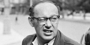 Stanisław Wohl podczas realizacji filmu "Tysiąc talarów" w 1959 r.