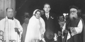 Ślub księcia Adama Tadeusza Zdzisława Czartoryskiego z Zofią Wysocką w październiku 1933 roku.
