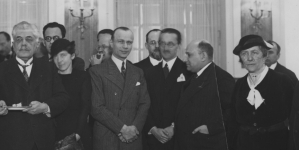 Przyjęcie pożegnalne wydane przez nowo mianowanego posła Polski w Estonii Wacława Przesmyckiego 8.01.1935 r.