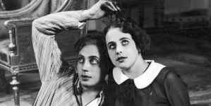 Zofia Kajzerówna i Jerzy Roland w przedstawieniu "Stefek" w Teatrze Nowym w Warszawie w 1933 roku.
