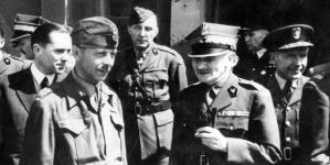 Spotkanie generałów i oficerów WP z udziałem premiera RP Tomasza Arciszewskiego, 12.05.1945 r.
