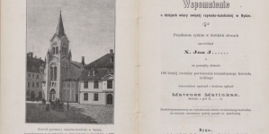 Jan Józef Jałowiecki "Wspomnienie o dziejach wiary swiętéj rzymsko-katolickiej w Rydze ..." (strona tytułowa)
