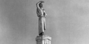 Projekt konkursowy na pomnik Adama Mickiewicza w Wilnie  autorstwa Henryka Kuny, który zdobył wyróżnienie.