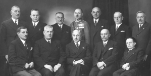 Członkowie Zarządu Głównego Związku byłych Uczestników Wojskowej Straży Kolejowej.