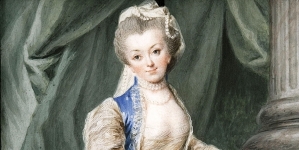 "Portret ks.Izabelli z Flemingów Czartoryskiej (1746-1835) w stylizowanym stroju polskim"  Daniela Chodowieckiego (?)