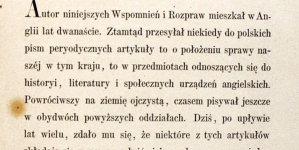"Anglia i Polska : wspomnienia i rozprawy. T. 1." Stanisława Egberta Koźmiana.