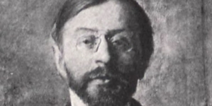 Fotografia portretu Adolfa Nowaczyńskiego wykonanego przez Leona Wyczółkowskiego w 1906 r.