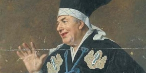 "Portrait d'un acteur de Manzai en samourai" Andrzeja Mniszcha.